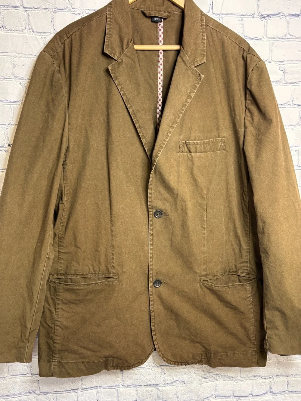 VINTAGE Old Navy Olive Brown Classic Academia Preppy Business Casual Blazer XL